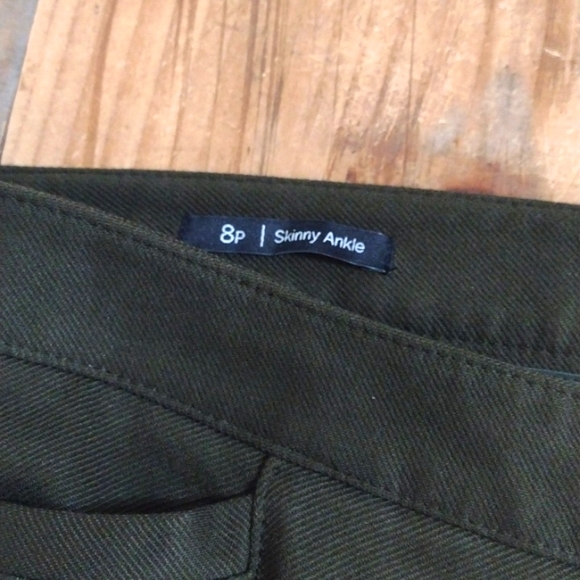 Talbots Dark Army Green Stretch Knit Skinny Ankle Pants Size 8p NEW - Picture 6 of 13